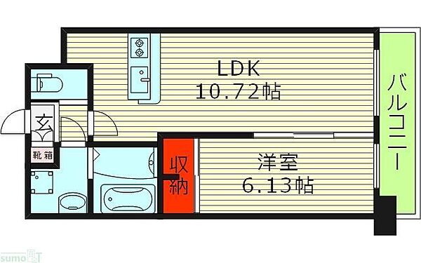 PHOERME城北公園 ｜大阪府大阪市旭区赤川２丁目(賃貸マンション1LDK・8階・39.61㎡)の写真 その2