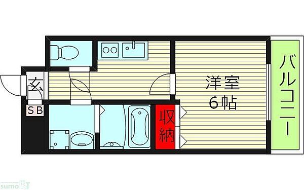 グランシス高井田 ｜大阪府東大阪市高井田西６丁目(賃貸マンション1K・3階・23.28㎡)の写真 その2