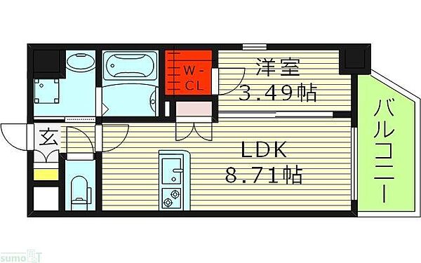 サムティ京橋クリア ｜大阪府大阪市都島区東野田町１丁目(賃貸マンション1LDK・7階・30.97㎡)の写真 その2