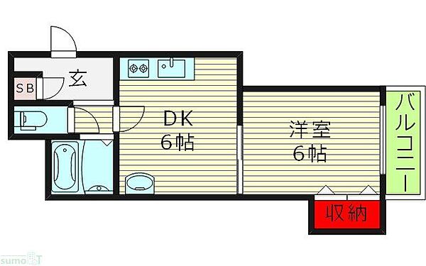 アネックスエイコー ｜大阪府大阪市城東区東中浜２丁目(賃貸マンション1DK・3階・28.00㎡)の写真 その2