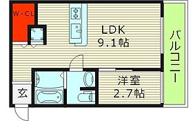 大阪府大阪市旭区赤川２丁目（賃貸アパート1LDK・2階・31.17㎡） その2