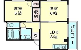 大阪府大阪市旭区高殿１丁目（賃貸マンション2LDK・4階・40.00㎡） その2