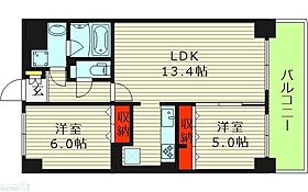 大阪府大阪市東成区中道４丁目（賃貸マンション2LDK・9階・60.40㎡） その2