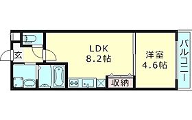 大阪府大阪市城東区東中浜１丁目（賃貸アパート1LDK・1階・30.00㎡） その2