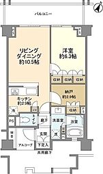 横濱紅葉坂レジデンス弐番館 6階1SLDKの間取り