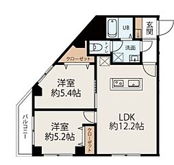 コネクトパークヒルズ本郷町 2LDKの間取図画像