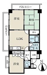 セザール大宮中央公園 3LDKの間取図画像
