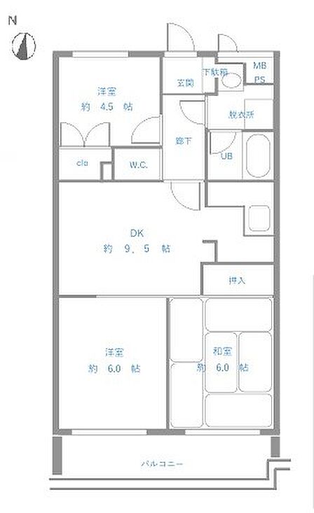 3LDK 間取り