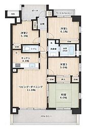 エンゼル春日部イーマークス 4LDKの間取図画像