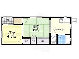 南コーポ 2Kの間取図画像