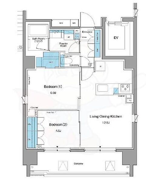 ルフォンプログレ蔵前ナチュール ｜東京都台東区三筋１丁目(賃貸マンション2LDK・10階・53.91㎡)の写真 その2