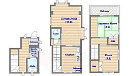 八広2丁目戸建(駐車場無し・民泊不可)