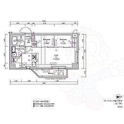プレール・ドゥーク亀戸小村井 1SLDKの間取図画像