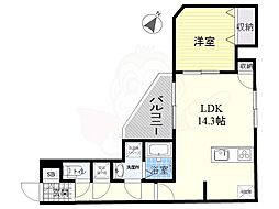 ハーモニーレジデンス東京イーストコア#005 1LDKの間取図画像