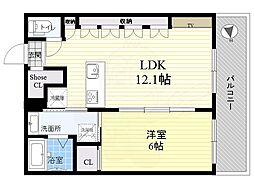 dips墨田リバーサイド 1LDKの間取図画像