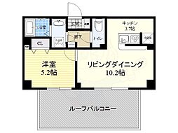 アイルプレミアム東向島 1LDKの間取図画像