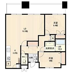 リバーサイド隅田セントラルタワー 2LDKの間取図画像