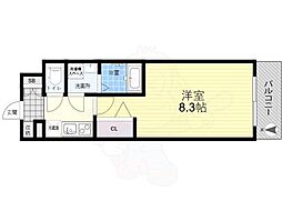 AR向島 1Kの間取図画像