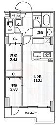 ドゥーエ曳舟 2LDKの間取図画像