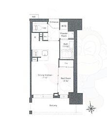 HF八広レジデンス 1DKの間取図画像