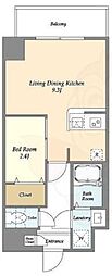 アルファコート曳舟 1LDKの間取図画像