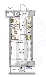 メインステージ押上2 1Kの間取図画像