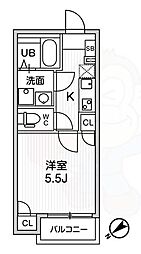 T's Cuoreお花茶屋 1Kの間取図画像