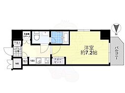 メインステージ押上4 1Kの間取図画像