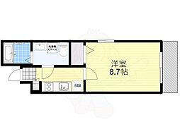 ヴァレッシア曳舟アンベリール 1Kの間取図画像
