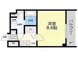 ティモーネプレミアム押上イースト 1Kの間取図画像