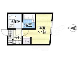 ルミエール四ツ木 1Kの間取図画像