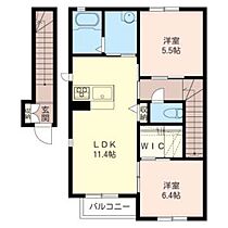 Ｓクラヴィエ　I 202 ｜ 群馬県高崎市上並榎町（賃貸アパート2LDK・2階・56.50㎡） その2