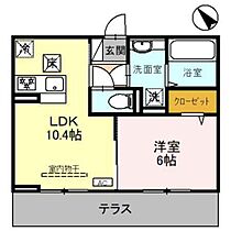 Ｄ－ＲＯＯＭ歌川町 102 ｜ 群馬県高崎市歌川町（賃貸アパート1LDK・1階・40.05㎡） その2