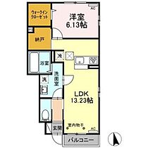 ジュリエット 101 ｜ 群馬県高崎市下小塙町（賃貸アパート1LDK・1階・50.60㎡） その2