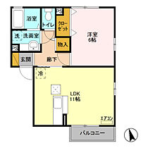 カーサ　パルティエ 101 ｜ 群馬県高崎市飯塚町（賃貸アパート1LDK・1階・42.11㎡） その2