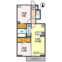 グランファミーユ 101 ｜ 群馬県高崎市中泉町（賃貸アパート2LDK・1階・50.57㎡） その2