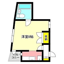 ハイツスプレンダー 1Kの間取図画像