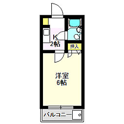 マール・アデントロ 1Kの間取図画像