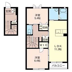 ビューグランドA 2LDKの間取図画像