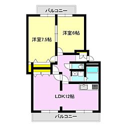 間取図画像 2LDK