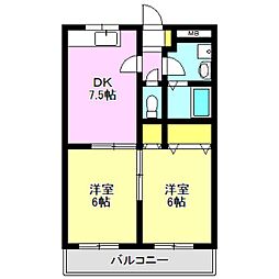 タウンハウス 2DKの間取図画像