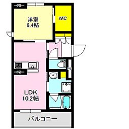 ララテラス 1LDKの間取図画像