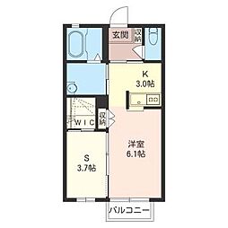 シュシュ・ド・メゾン2 1LDKの間取図画像