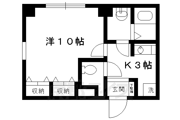 烏丸アネックス 1103｜京都府京都市中京区梅忠町(賃貸マンション1K・11階・33.97㎡)の写真 その2