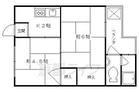 コーポ三谷 2-13 ｜ 京都府京都市右京区太秦開日町（賃貸アパート2K・2階・32.00㎡） その2