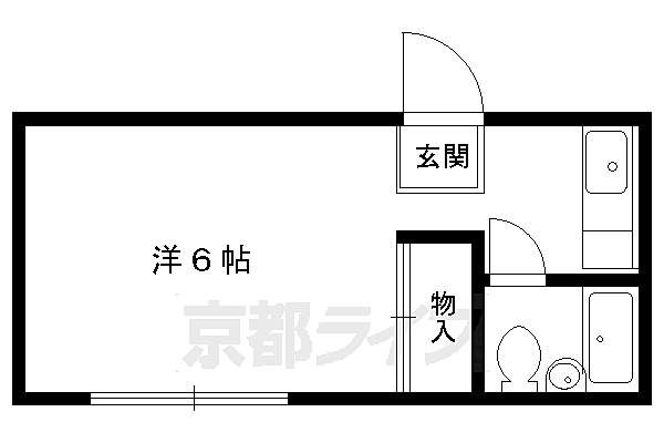 コスモハイツ上御霊 202｜京都府京都市上京区大心院町(賃貸アパート1K・2階・17.00㎡)の写真 その2