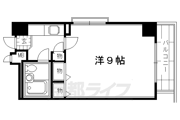 シティファースト四条西洞院 607｜京都府京都市中京区蟷螂山町(賃貸マンション1K・6階・23.87㎡)の写真 その2