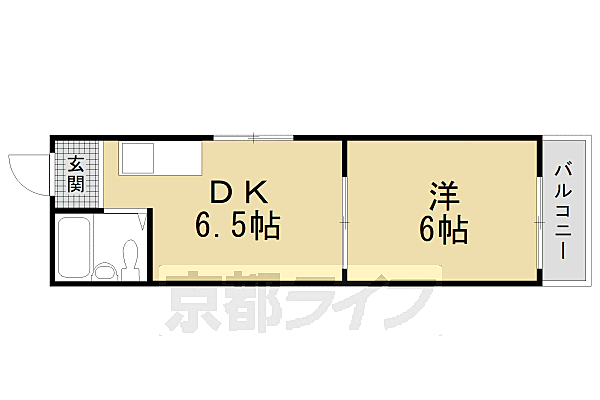 アネックス大竹 503｜京都府京都市中京区壬生西大竹町(賃貸マンション1DK・5階・21.50㎡)の写真 その2