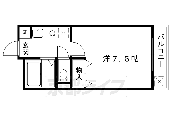 グランドアベニュー 208｜京都府京都市上京区薬師町(賃貸マンション1K・2階・22.00㎡)の写真 その2