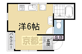 京都府京都市右京区西京極前田町（賃貸アパート1R・3階・25.50㎡） その2